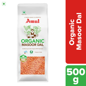 Amul Organic Masoor Dal, 500 gm