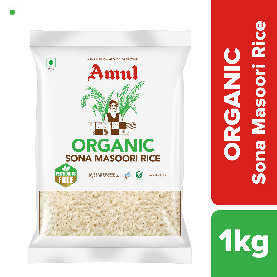 Amul Organic Sonamsoori Rice, 1 kg
