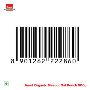 Amul Organic Masoor Dal, 500 gm