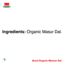 Load image into Gallery viewer, Amul Organic Masoor Dal, 500 gm