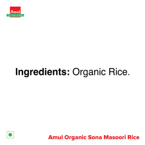 Amul Organic Sonamsoori Rice, 1 kg