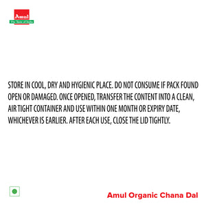 Amul Organic Chana Dal, 500 gm