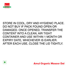 Load image into Gallery viewer, Amul Organic Masoor Dal, 500 gm