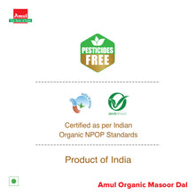 Load image into Gallery viewer, Amul Organic Masoor Dal, 1 kg