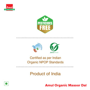 Amul Organic Masoor Dal, 1 kg