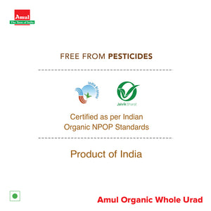 Amul Organic Whole Urad, 500 gm
